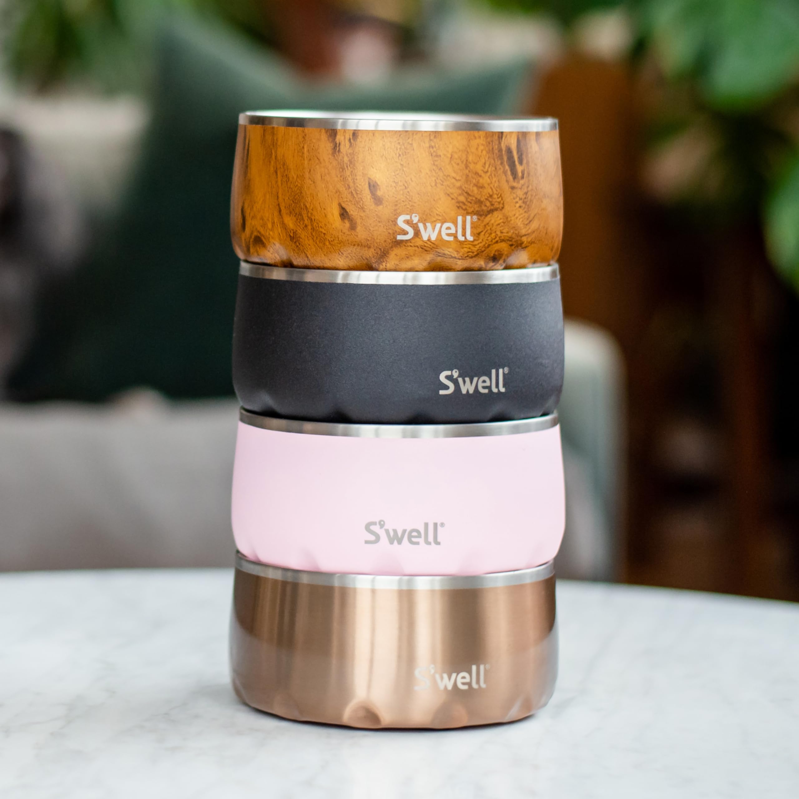 s-well-stainless-steel-pet-bowl-32oz-teakwood-non-slip-dishwasher-safe-for-small image 6
