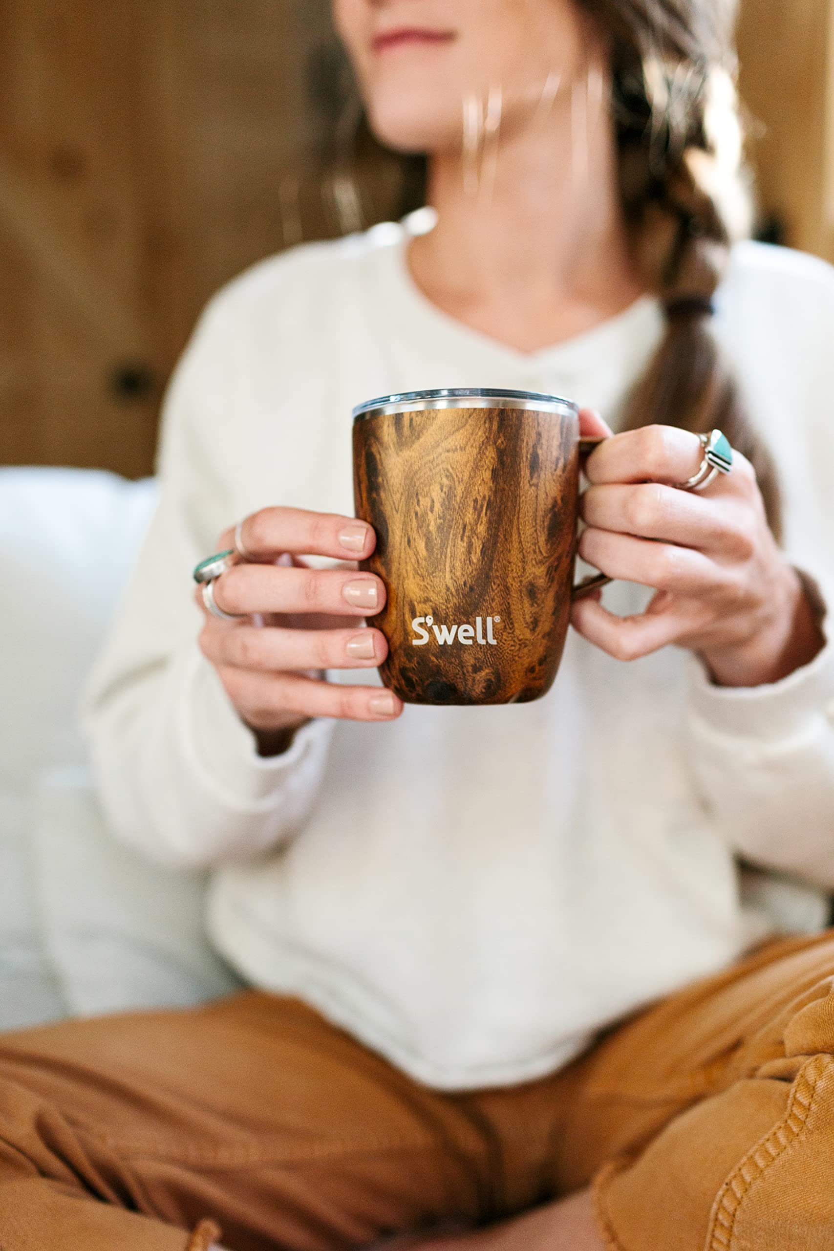 s-well-mug-with-handle-teakwood-350ml-vacuum-insulated-stainless-steel-travel-mu image 2