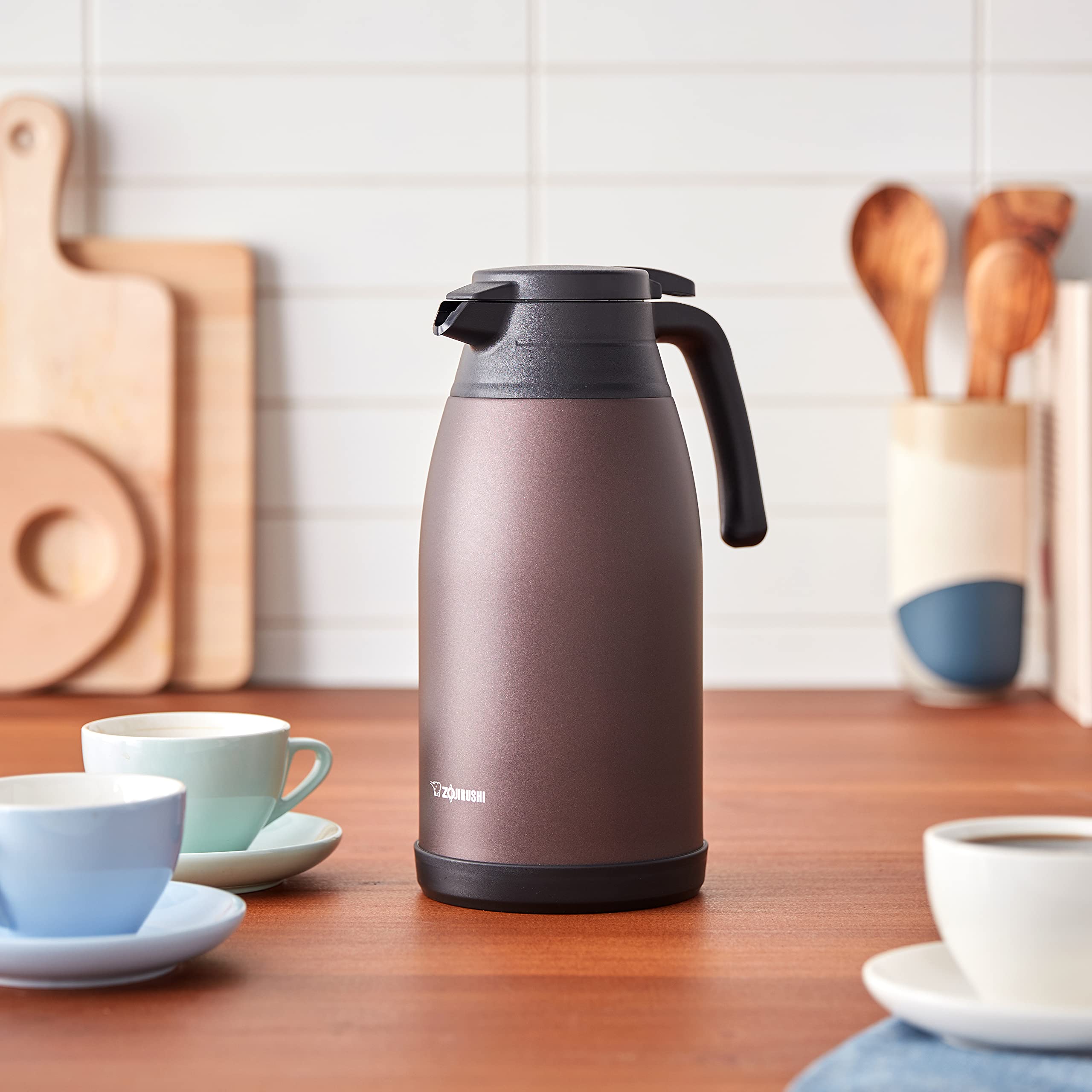 zojirushi-sh-ra19ta-stainless-steel-vacuum-carafe-1-9l-brown image 2