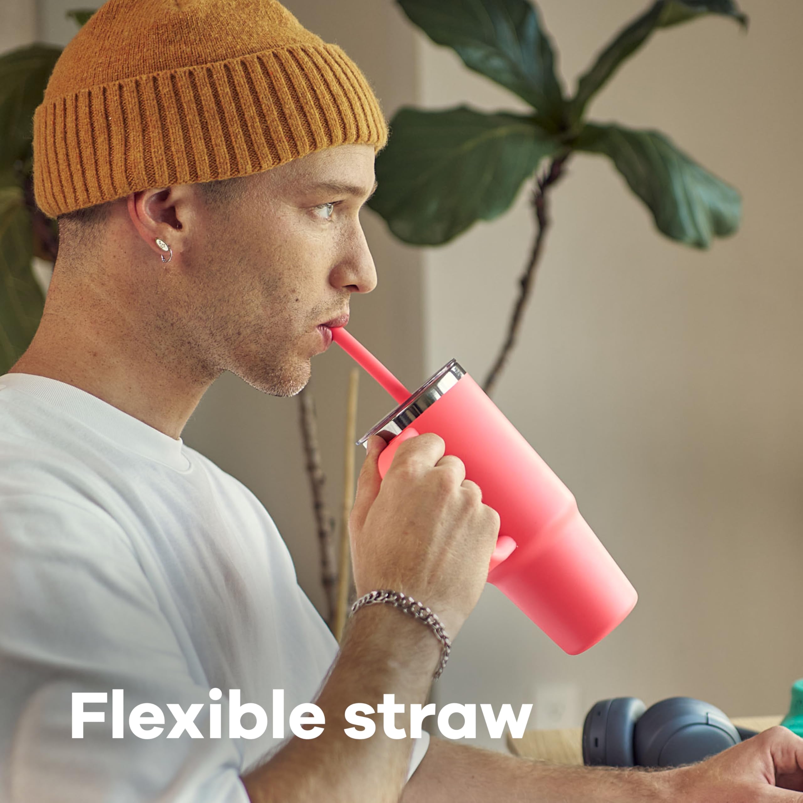 hydro-flask-travel-tumbler-with-handle-clear-lid-and-straw-32-oz-insulated-stain image 8