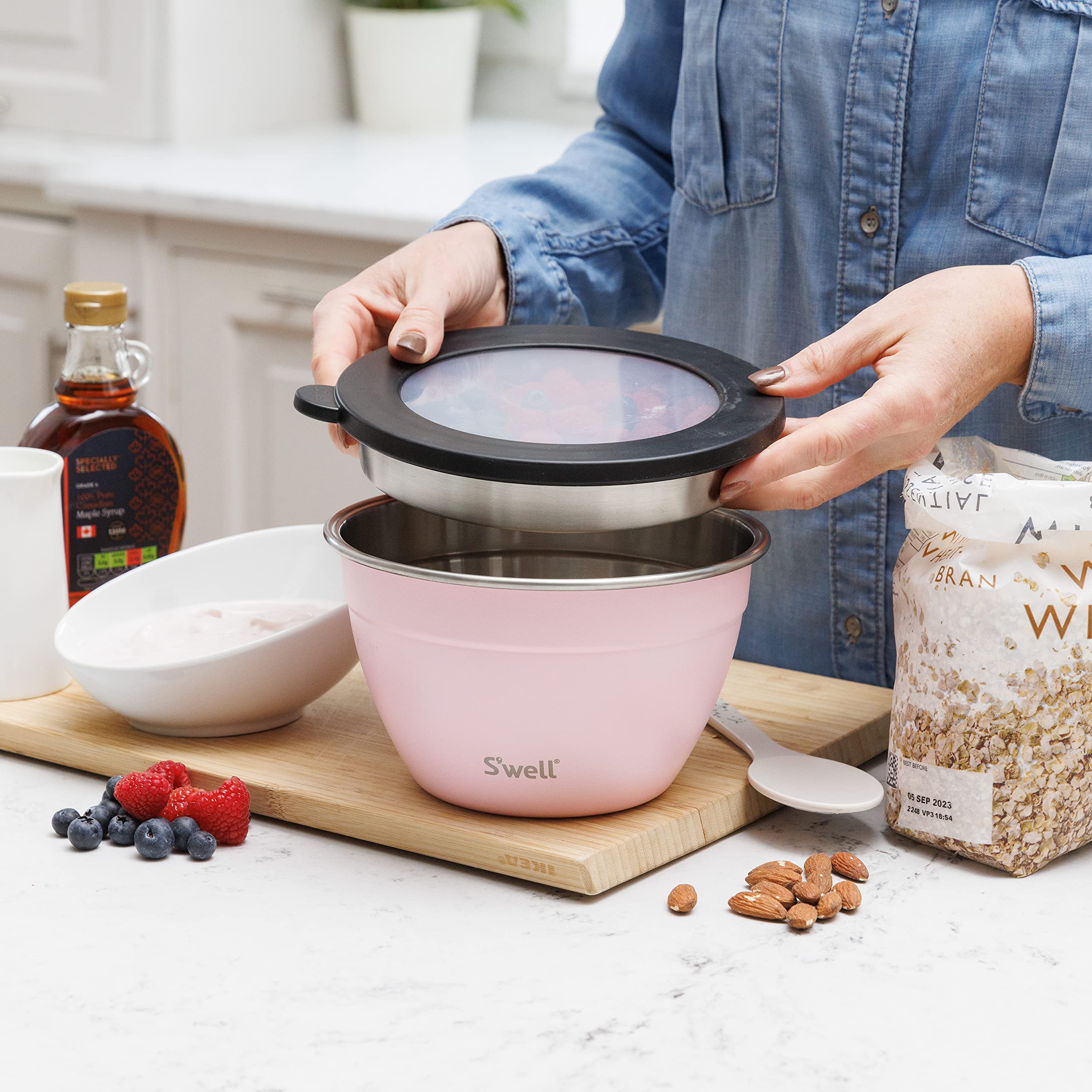 s-well-salad-bowl-kit-1-9l-pink-topaz-leak-proof-with-condiment-container-tray image 5