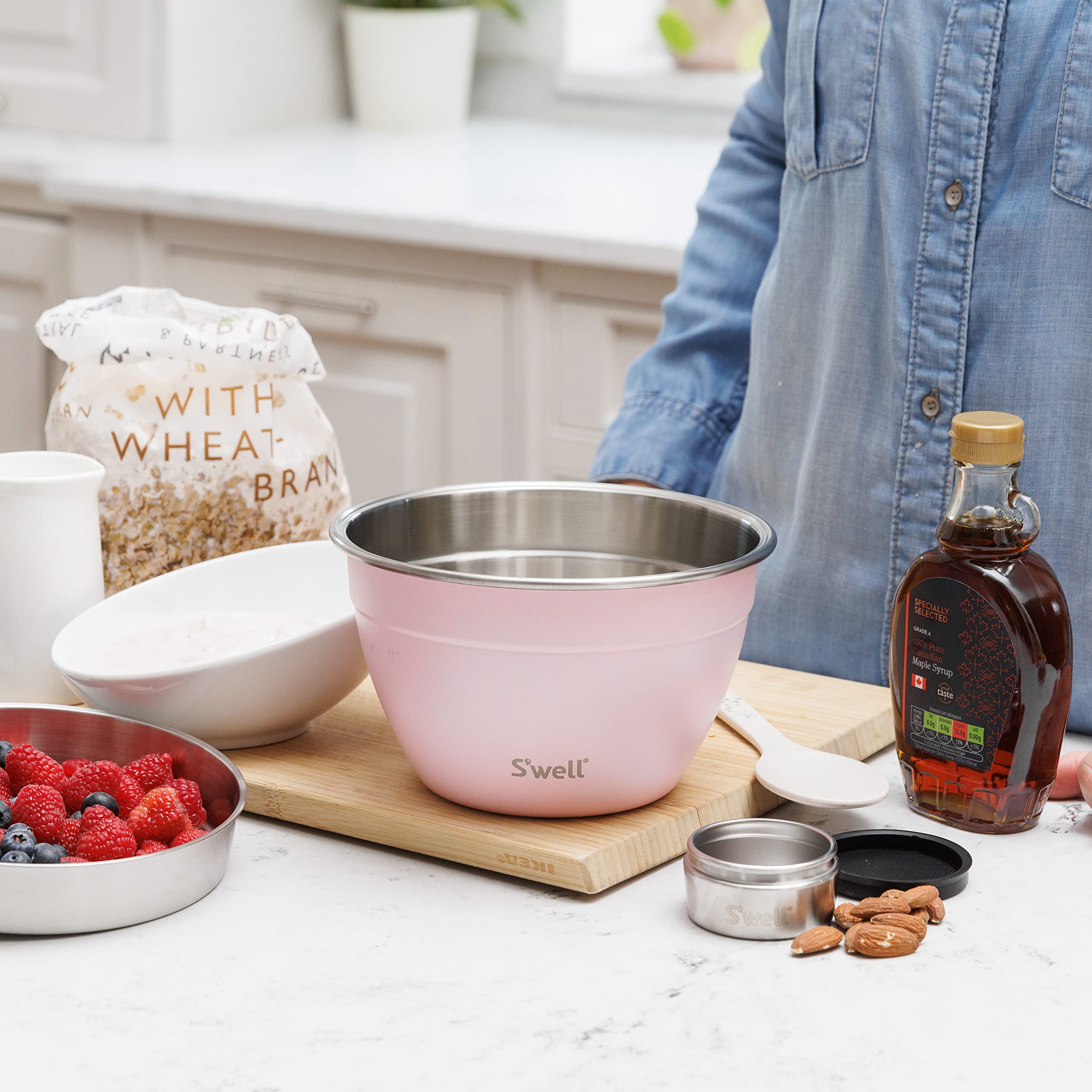 s-well-salad-bowl-kit-1-9l-pink-topaz-leak-proof-with-condiment-container-tray image 3