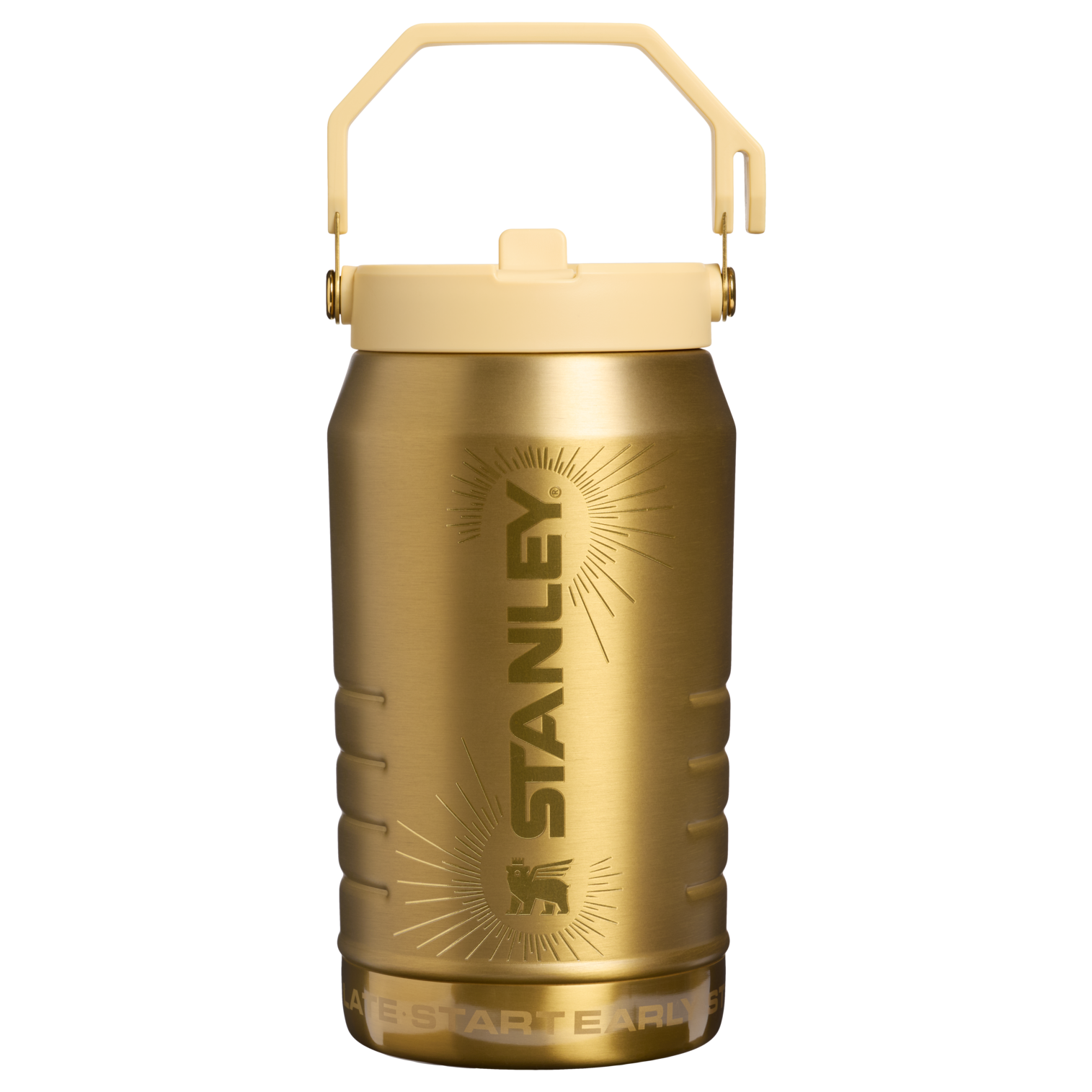 stanley-1913-messi-x-stanley-iceflow-flip-straw-jug-64-oz-gold-finish-insulated- image 1